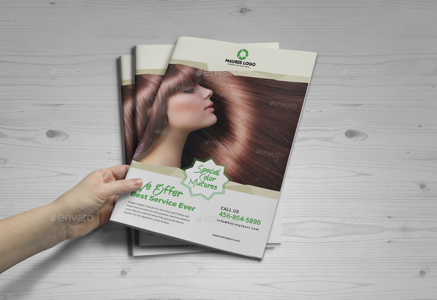 Hair Salon Style Brochure Design, Print Templates GraphicRiver